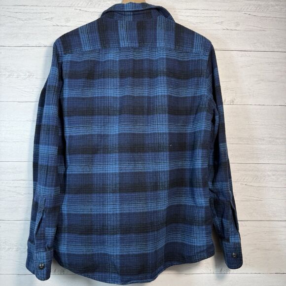 LL Bean Signature Shirt Mens Size Medium MR Plaid Flannel Slim Fit Cloth Shacket - Picture 5 of 5